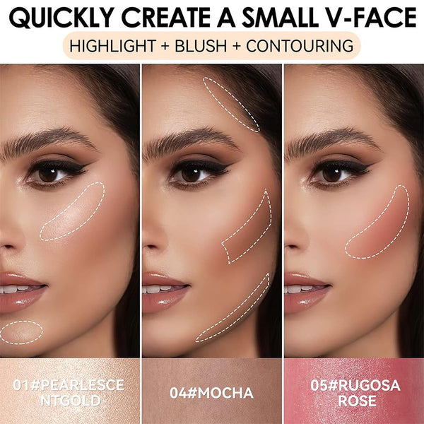 Contour Stick,Highlight Stick,Blush Stick,Facial Contour Shaping, Contouring,Three-Dimensional,Contour Modification,Waterproof and Long-Lasting,Highlight Makeup Stick（06#Espresso）