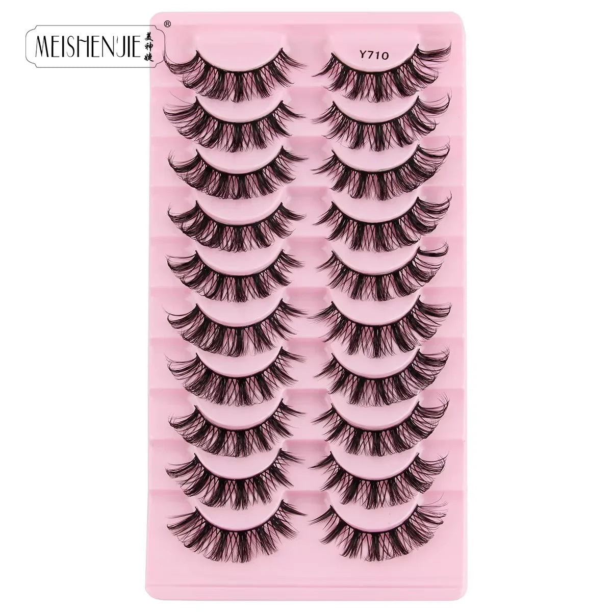 3/10 Pairs Soft False Lashes Dramatic Thick Russian Lashes 3D Mink Eyelashes Reusable Fluffy Russian Strip Lashes Make up Tools