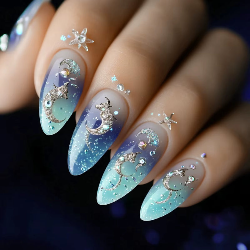 24Pcs Short Almond Press on Nails French Tips Press on Nails False Nails Simple Rose Full Cover Wearable Fake Nail Tips Art