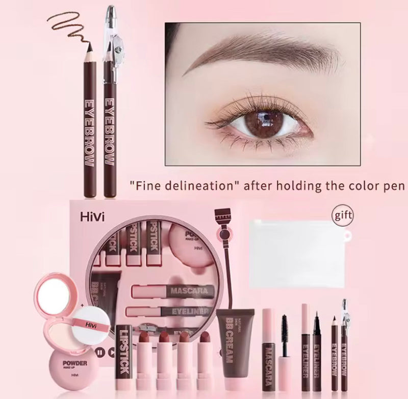 COFFRET MAQUILLAGE EN POUDRE + ROUGE À LÈVRES
