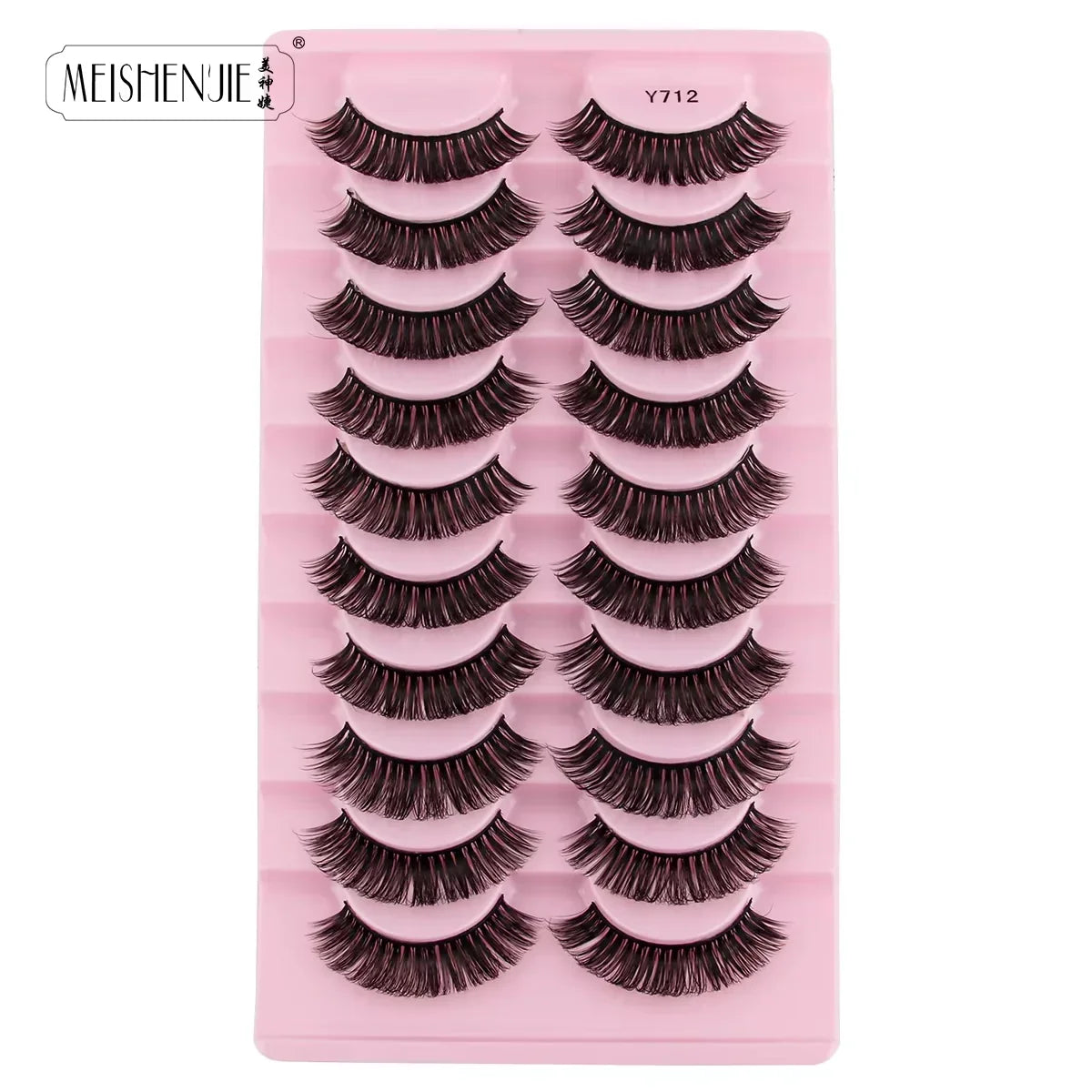 3/10 Pairs Soft False Lashes Dramatic Thick Russian Lashes 3D Mink Eyelashes Reusable Fluffy Russian Strip Lashes Make up Tools