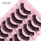 3/10 Pairs Soft False Lashes Dramatic Thick Russian Lashes 3D Mink Eyelashes Reusable Fluffy Russian Strip Lashes Make up Tools
