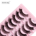 3/10 Pairs Soft False Lashes Dramatic Thick Russian Lashes 3D Mink Eyelashes Reusable Fluffy Russian Strip Lashes Make up Tools