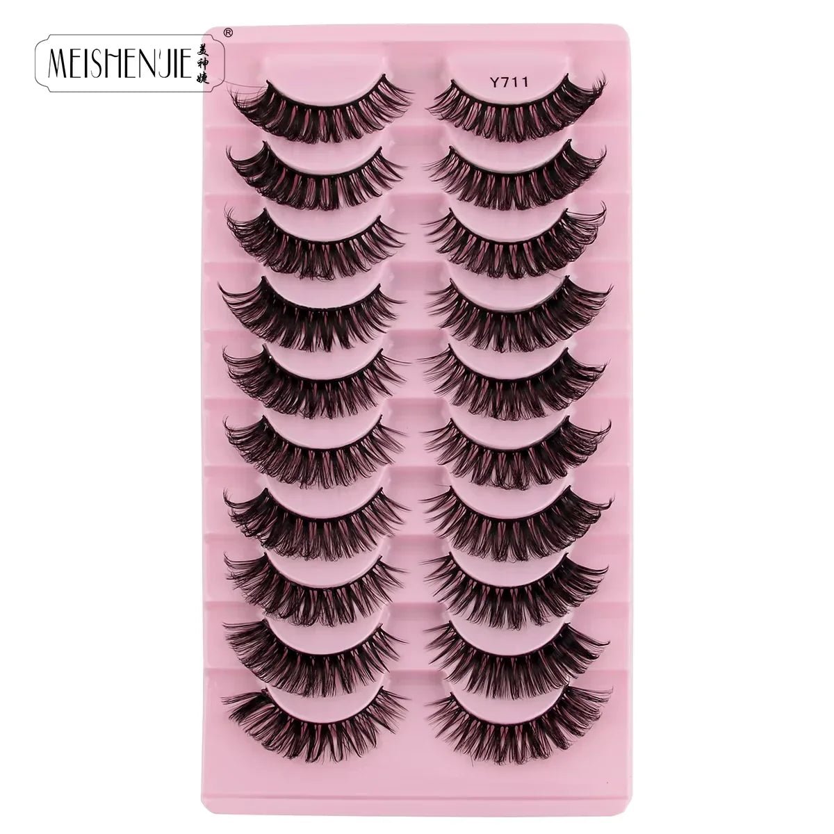 3/10 Pairs Soft False Lashes Dramatic Thick Russian Lashes 3D Mink Eyelashes Reusable Fluffy Russian Strip Lashes Make up Tools
