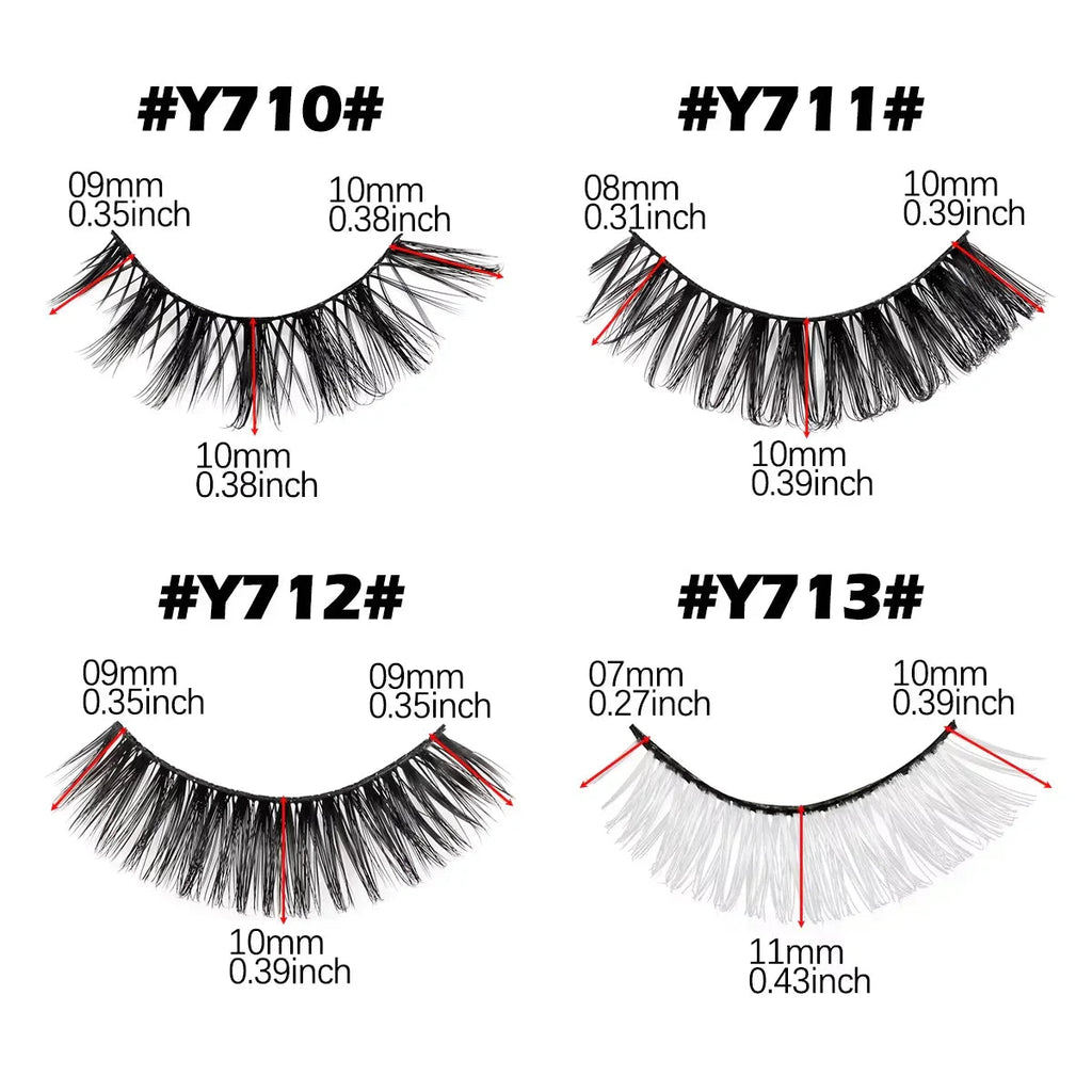 3/10 Pairs Soft False Lashes Dramatic Thick Russian Lashes 3D Mink Eyelashes Reusable Fluffy Russian Strip Lashes Make up Tools